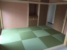 フチなし半畳サイズの畳を使ったモダンな和室